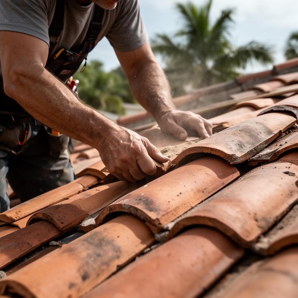 Sunshine Coast roofer at work